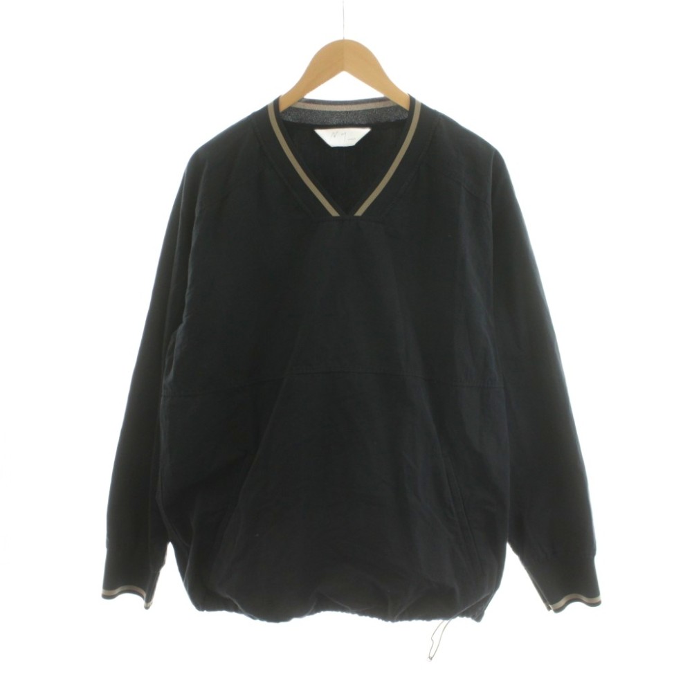 【中古】アンセルム ANCELLM 25SS C/N PULLOVER SHIRT シャツ プルオーバー 麻 リネン混 2 黒 ブラック ANC-SH59 /AN46 メンズ 【ベクトル 古着】 260330