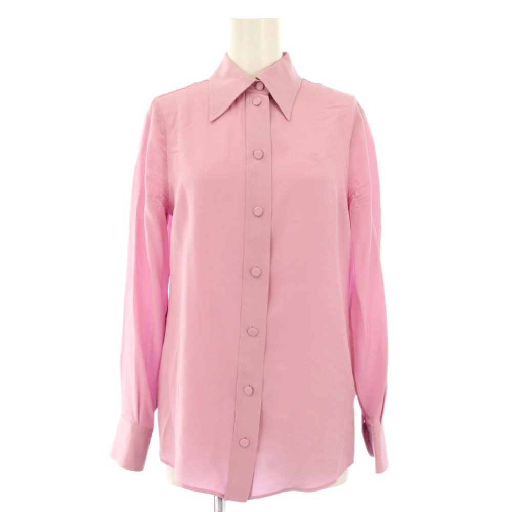 【中古】グッチ GUCCI ティーシャツ トップ GGロゴタイプ 絹地 36 サクラ色 627407 /KH レディース 【ベクター 古着】 260330