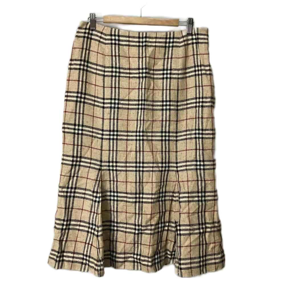 【中古】赤ちょうちんバリー 英国の首都 BURBERRY LONDON ノバチェック ロングスコート 人魚 地絹混 15 ビッグ大きさ ベージュ FXB19-015 ■GY06 レディース 【ベクター 古着】 260410