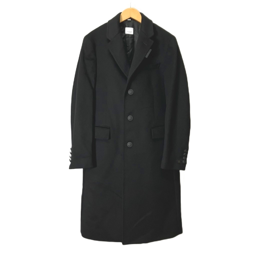 【中古】赤ちょうちんバリー BURBERRY ウールカシミアコート 段降り 真っただ中丈 44 黒いこと 8033646 メンズ 【ベクター 古着】 260519