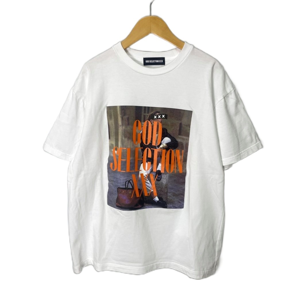 【中古】ゴッドセレクショントリプルエックス GOD SELECTION XXX GS XXX 243 ORANGE LOGO SST ティーシャツ カットソー 半袖 M 白いこと メンズ 【ベクター 古着】 260511 Tシャツ・カットソー-トップス-メンズファッション