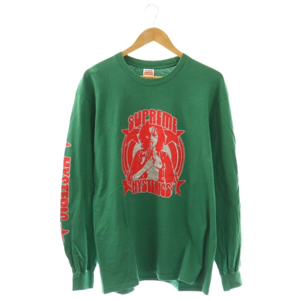 【中古】シュプリーム SUPREME ×ヒステリックグラマー 長袖ティーシャツ カットソー L 緑であること /HK ■os メンズ 【ベクター 古着】 260521