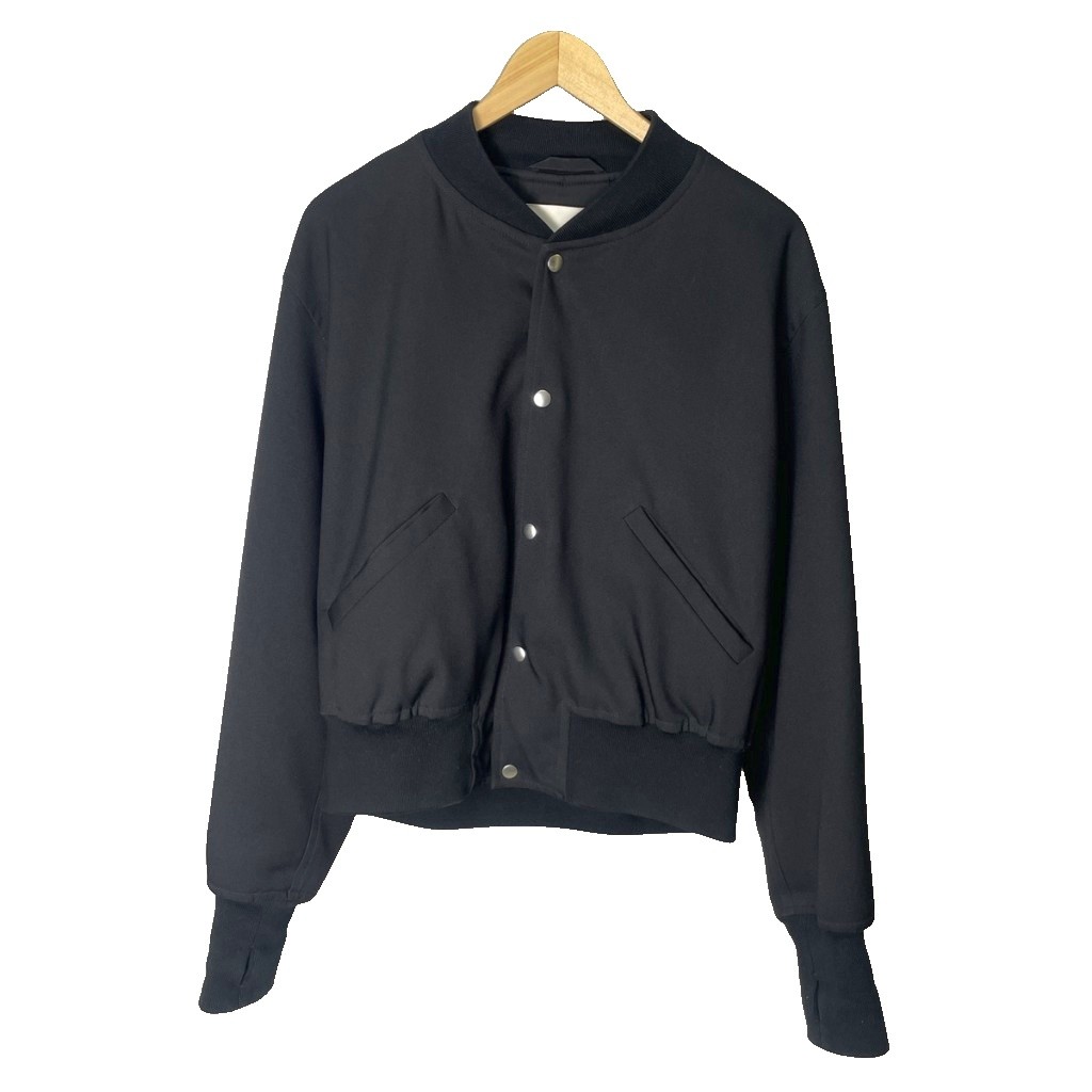 【中古】ジルサンダー JIL SANDER ギャバジンツイルボンバージャケット ブルゾン J21BN0032 48 ブラック メンズ 【ベクトル 古着】 260611｜ブランド古着ベクトルプレミアム店