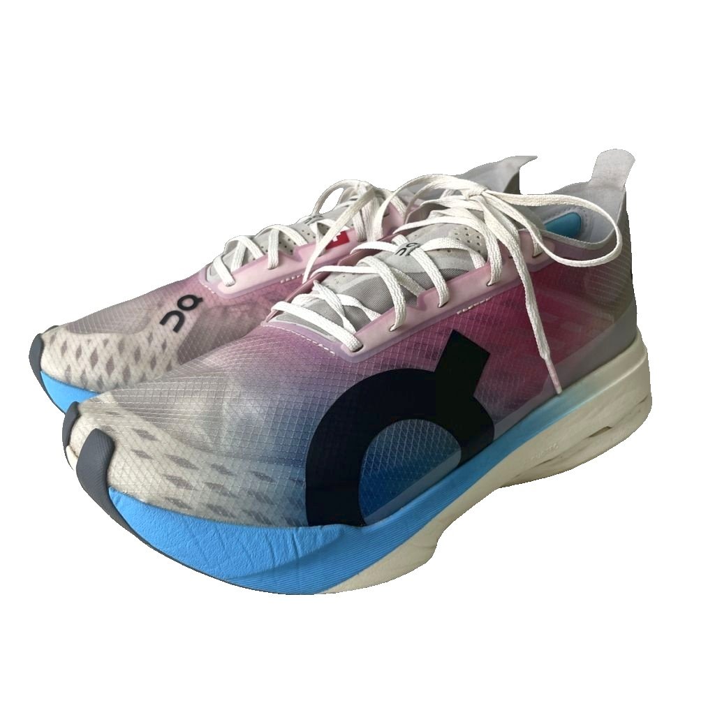 【中古】オン ON Cloudboom Strike White&Horizon スニーカー シューズ マラソン ランニング 3ME30483195 26cm ピンク 水色 メンズ 【ベクトル 古着】 260716|ブランド古着ベクトルプレミアム店