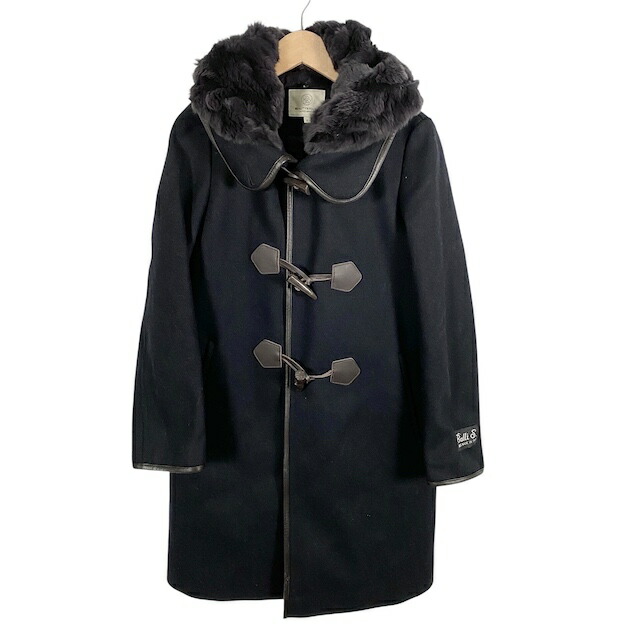 Hビューティー&ユース ダッフルコート S 黒 フード付き H BEAUTY&YOUTH UNITED ARROWS（エイチビューティーアンドユース