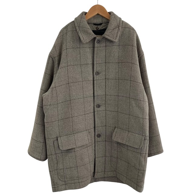 【中古】エルメネジルドゼニア Ermenegildo Zegna ウールコート アウター ライナー付き チェック柄 総柄 ベージュ 46 M相当 メンズ 【ベクトル 古着】 260606|ブランド古着ベクトルプレミアム店