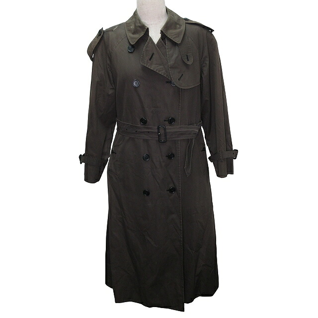 【中古】赤ちょうちんバリー BURBERRY 長袖 トレンチコート ロング ラインドライブ付 羊毛 三尺帯 7AR S大きさ好いかげんに 赤銅色系 1014 レディース 【ベクター 古着】 251014
