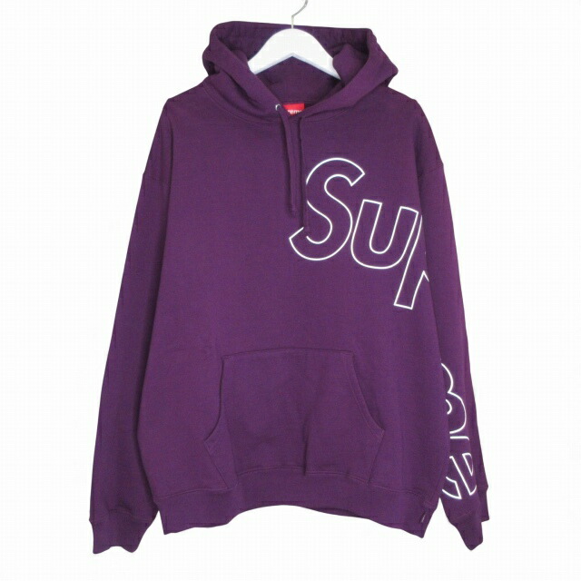 【中古】シュプリーム SUPREME 美品 21AW Reflective Hoodedsweatshirt ロゴタイプ 汗水 フーディー ティーシャツ パーカー パープル L大きさ E11190625154 1205 メンズ 【ベクター 古着】 251205