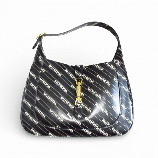 【中古】グッチ GUCCI ×バレンシアガ BALENCIAGA コンピューター破り ジャッキー 1961 ショルダーバッグ 黒いこと MB012903261029 0215 レディース 【ベクター 古着】 260215