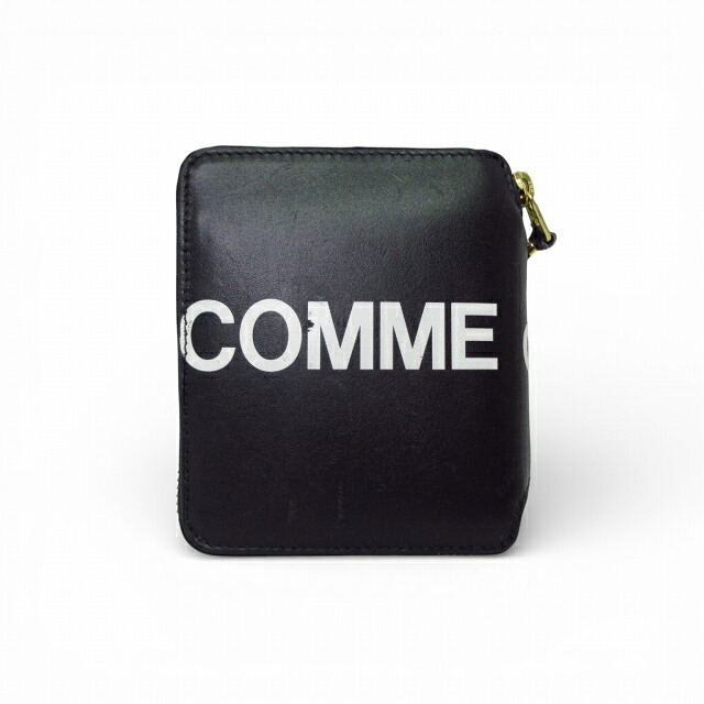 【中古】コムデギャルソン COMME des GARCONS Huge Logo ヒュージロゴ ウォレット 二つ折り財布 SA2100HL ブラック E02100126105 メンズ 【ベクトル 古着】 260303