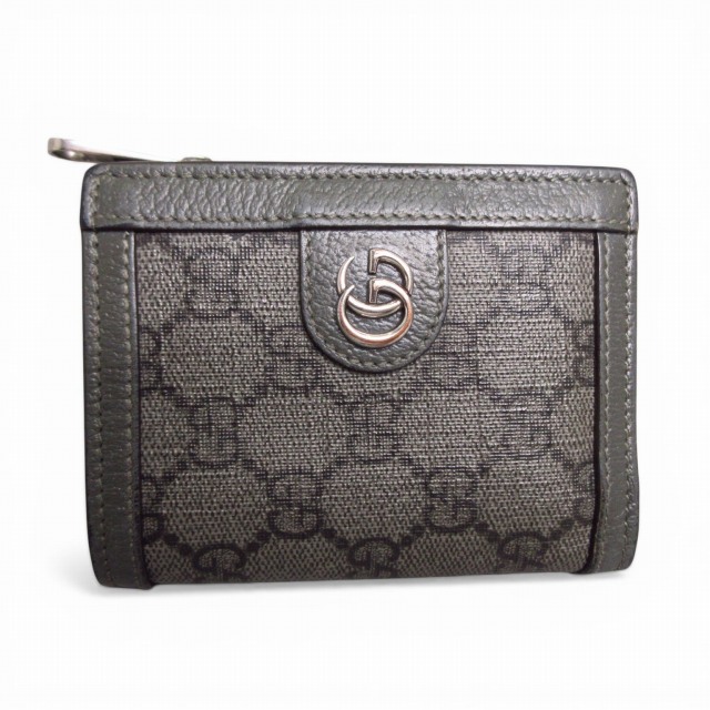 【中古】グッチ GUCCI 美品 GGスプリームキャンバス 二つ折り金入れ ウォレット 薄墨色系  メンズ 【ベクター 古着】 260413