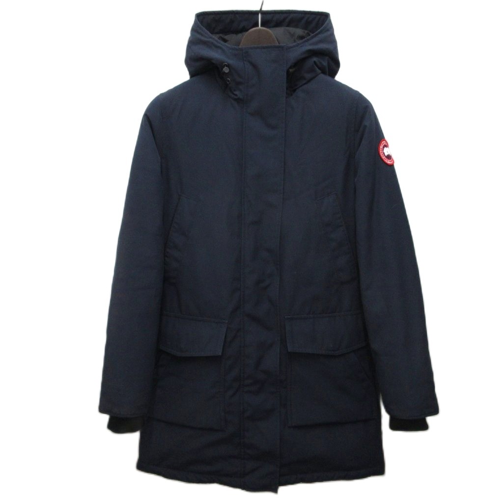 【中古】カナダグース CANADA GOOSE ダウンコート ダウンジャケット ロゴ フード XS 紺 ネイビー 5807L 03T-02172916 ■IBO93 メンズ 【ベクトル 古着】 260408|ブランド古着ベクトルプレミアム店