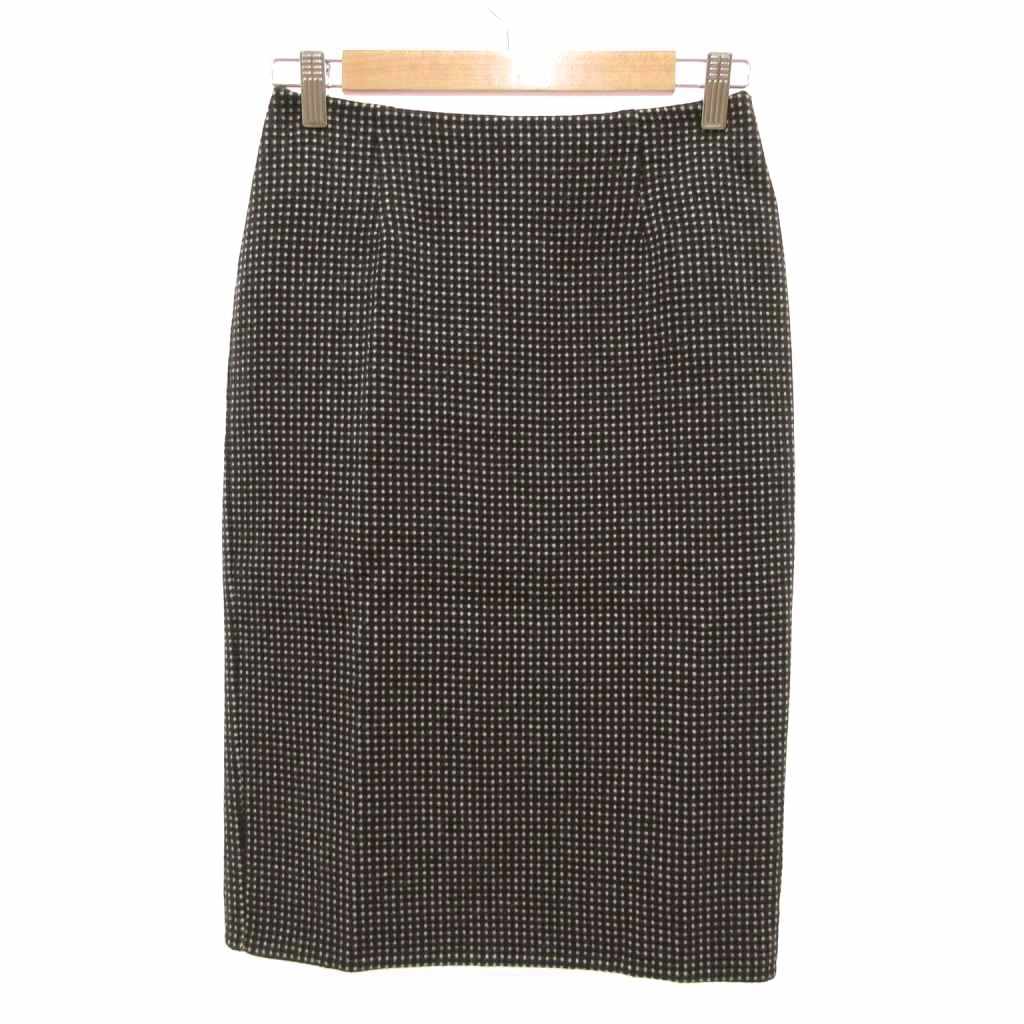 【中古】ディオール Christian Dior タイトスカート アンゴラ混 点点柄 38 黒 黒いこと 白 白いこと /JS レディース 【ベクター 古着】 260518
