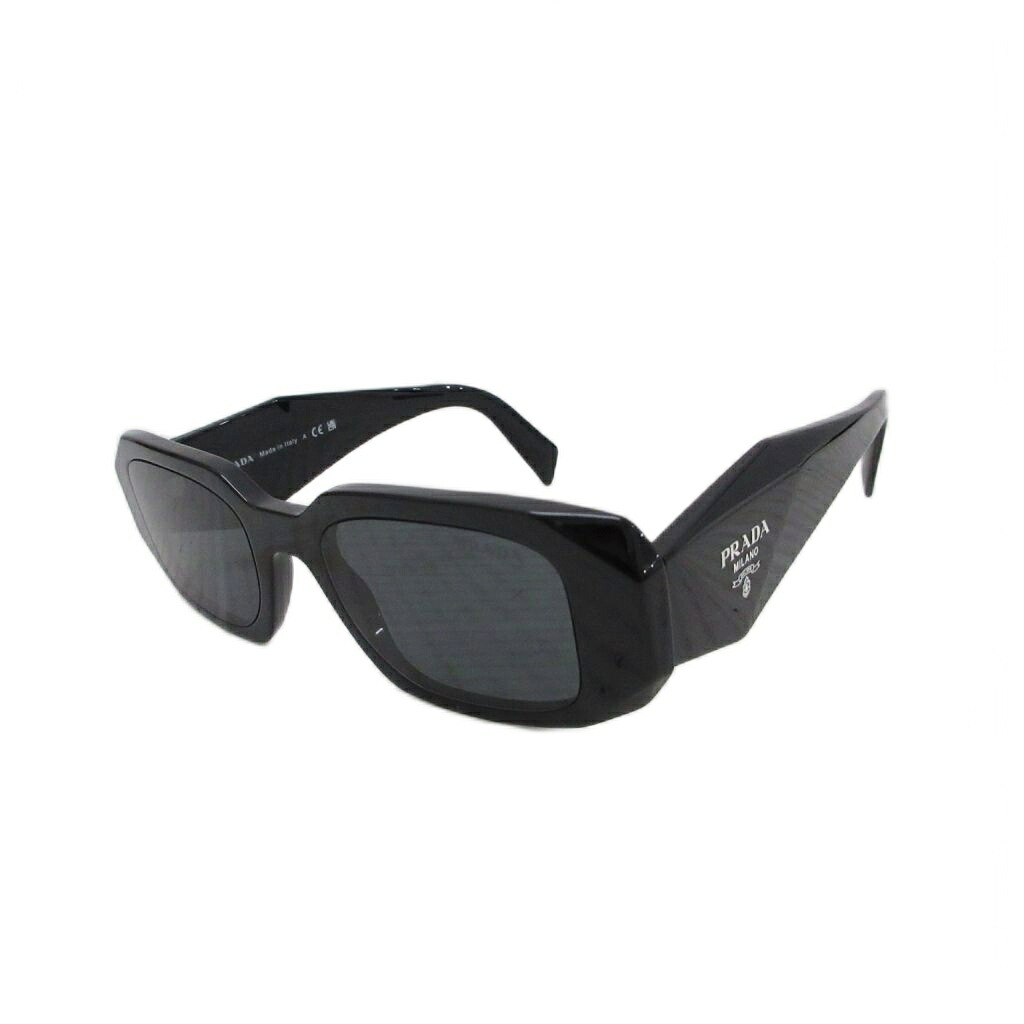 【中古】プラダ PRADA 符帳黒眼鏡 アイウェア メガネ 三角形ロゴタイプ 真四角 独居室枠組み 黒 黒いこと SPR 17W ☆AA★ メンズ レディース 【ベクター 古着】 260530