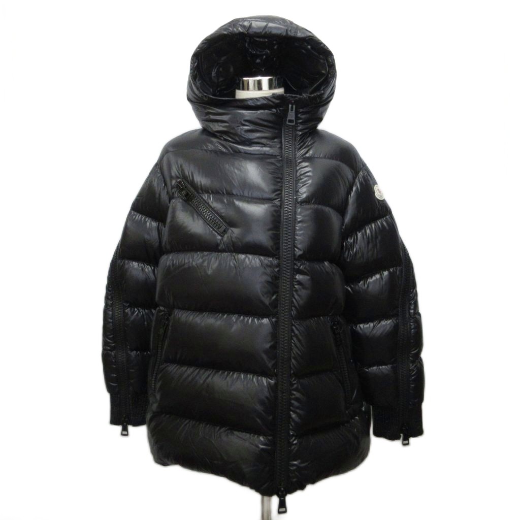 【中古】モンクレール MONCLER リリオペ Liriope ダウンジャケット フード ブルゾン ロゴ 1 黒 ブラック D20934690905 68950 ☆AA★ レディース 【ベクトル 古着】 260709｜ブランド古着ベクトルプレミアム店