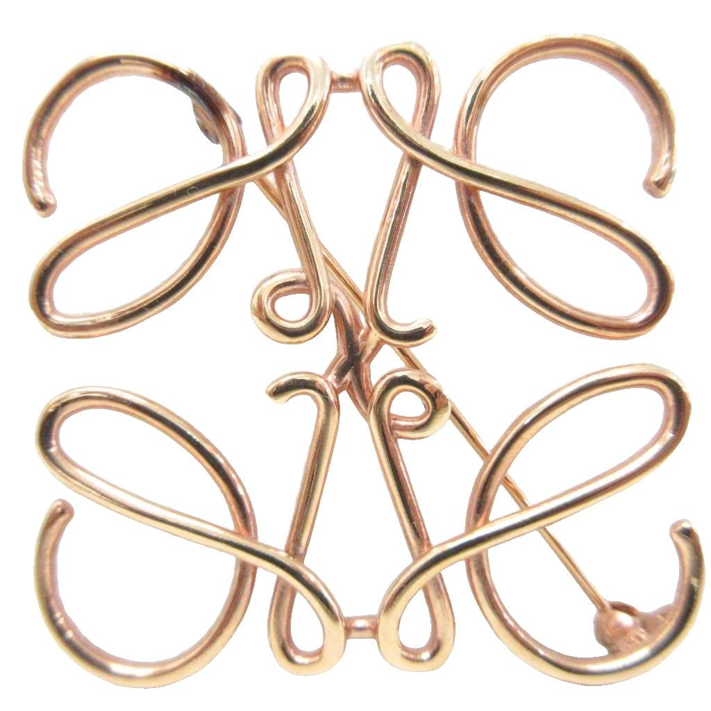 【中古】ロエベ LOEWE アナグラム ブローチ ピン バッジ アクセサリー ロゴ ローズゴールドカラー ☆AA★ レディース 【ベクトル 古着】 260717|ブランド古着ベクトルプレミアム店