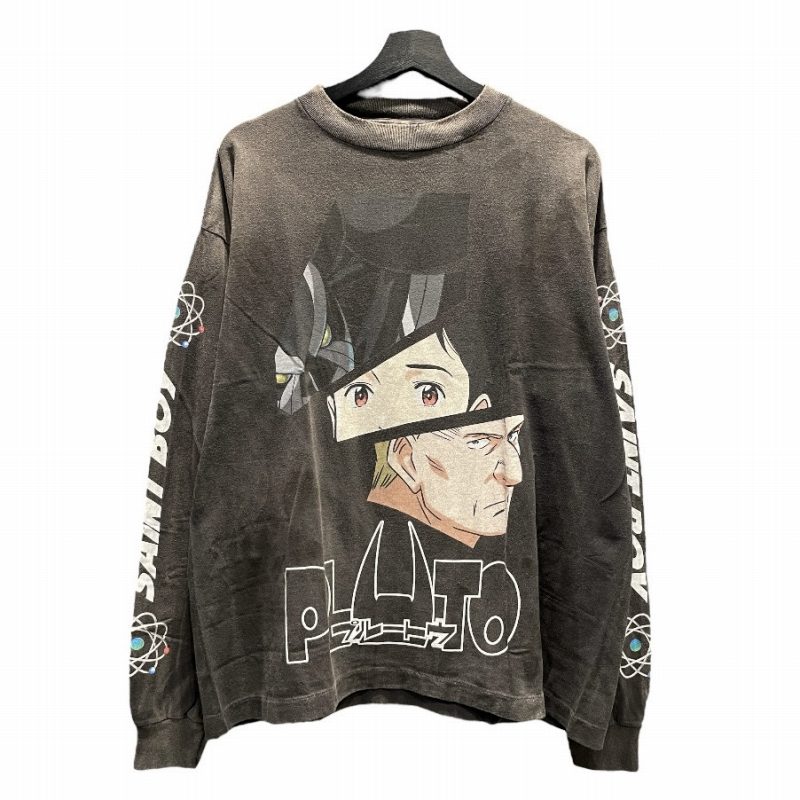 【中古】未使用品 24AW PT_LS TEE PLUTO Tシャツ USED加工 NETFLIX プルートゥ ネットフリックス BLACK 黒 M M-YS1-0000-C30 メンズ 【ベクトル 古着】 240816