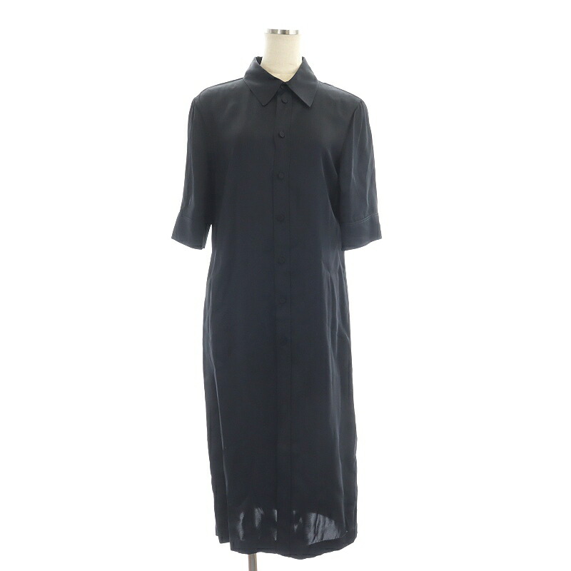 【中古】ジルサンダー JIL SANDER 22AW 遊撃手衣袂 ロング ビスコース人絹ティーシャツ 七分袖 34 紺 米国海軍 /MI ■os ■SH レディース 【ベクター 古着】 250312
