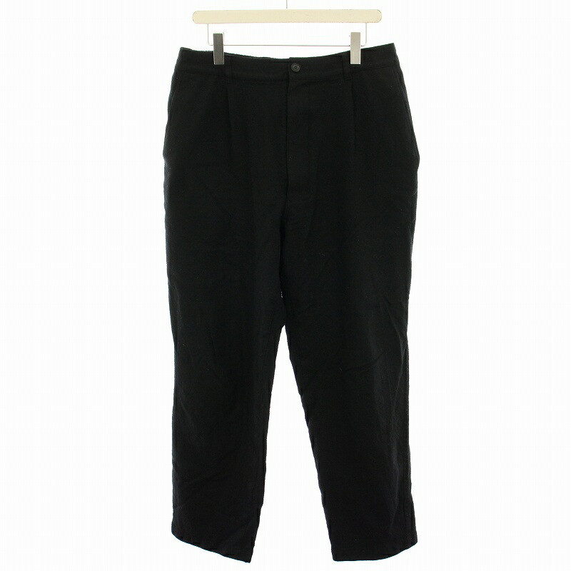 【中古】コムデギャルソンオム COMME des GARCONS HOMME ウール縮絨 テーパードパンツ イージーパンツ スラックス L 黒 ブラック HL-P036 /YT メンズ 【ベクトル 古着】 260123｜ブランド古着ベクトルプレミアム店