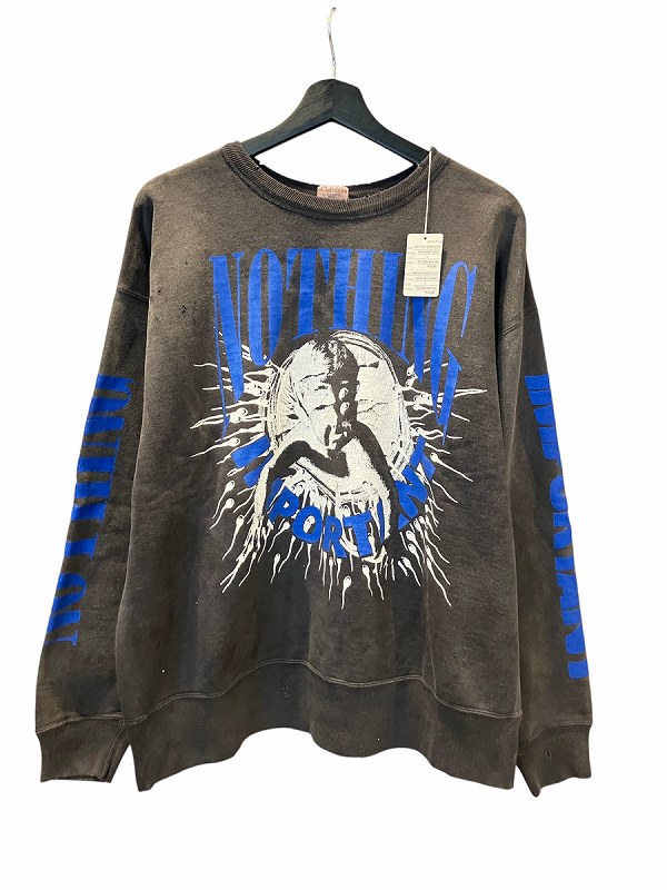 【中古】未使用品 セントマイケル SAINTMICHAEL ×KOUSUKEKAWAMURA タグ付き KK_CREWSWEAT スウェット トレーナー プルオーバー L 黒 ブラック メンズ 【ベクトル 古着】 250801