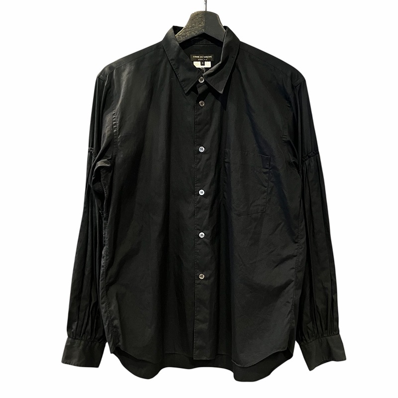 【中古】コムデギャルソンオムプリュス COMME des GARCONS HOMME PLUS バルーンスリーブシャツ レギュラー色合い S 黒 黒いこと PD-B030 メンズ 【ベクター 古着】 251024