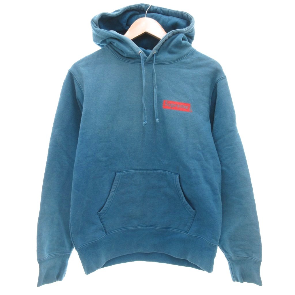 【中古】シュプリーム SUPREME 19AW Stop crying hooded sweatshirt アノラック フーディ ティーシャツ うしろ側刷り上げる 長袖 S 青 青碧 /AE ■GY01 メンズ 【ベクター 古着】 251005