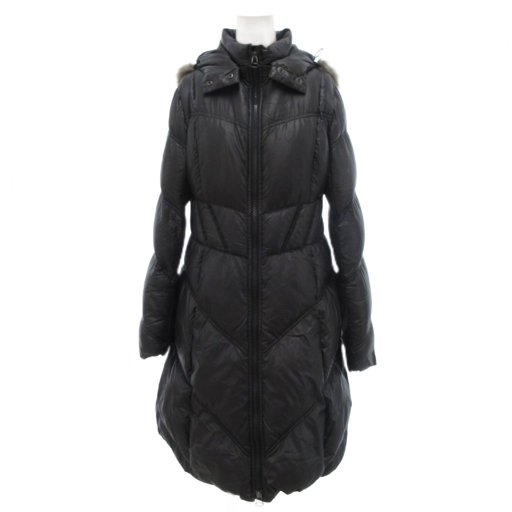 【中古】タトラス TATRAS ダウンコート ナイロン ラクーンファー フード付き 黒 ブラック /UO ■GY17 レディース 【ベクトル 古着】 251223