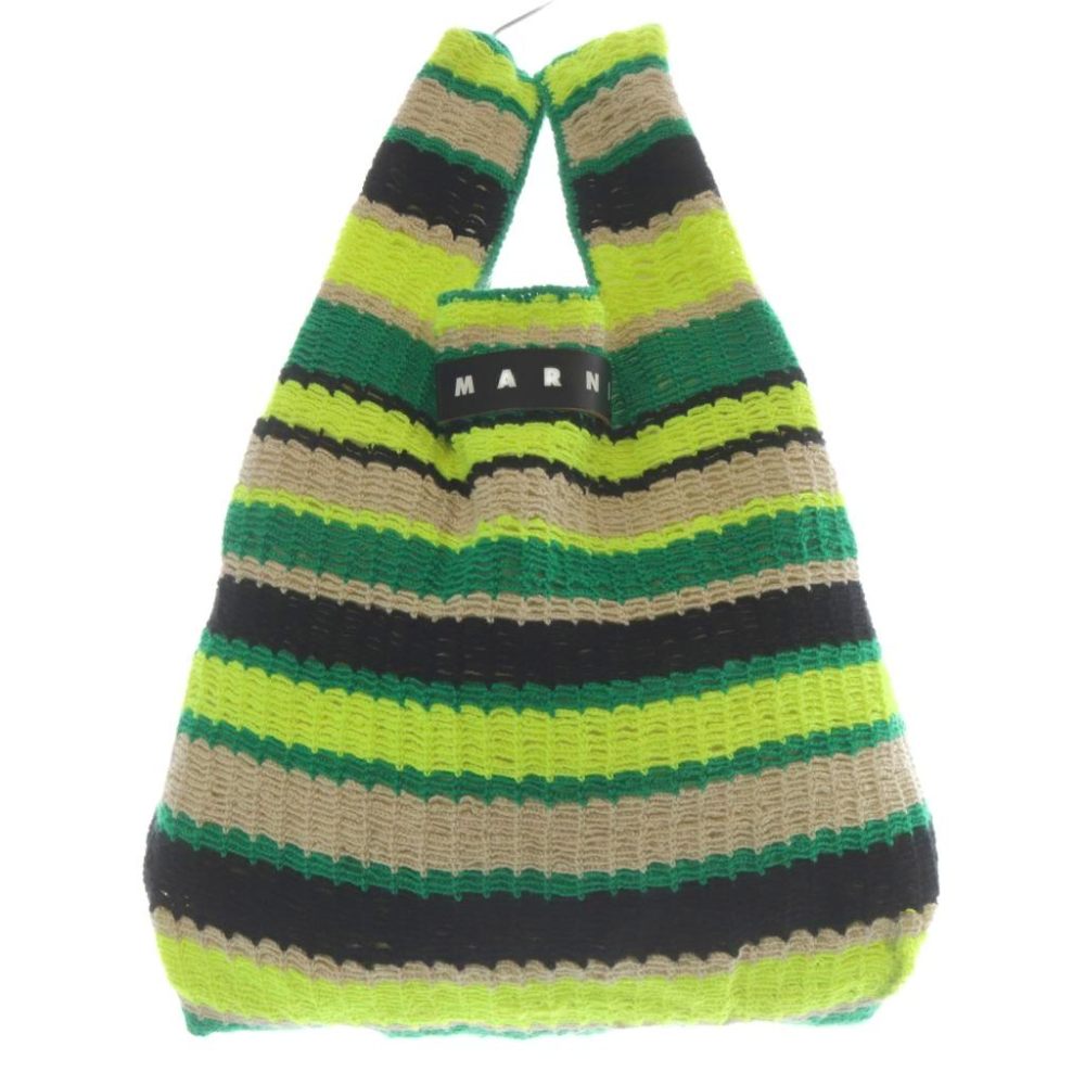 【中古】マルニ MARNI マーケットフィッシュバッグニットバッグ ハンドバッグ 緑 グリーン 黄色 イエロー /SR ■SH レディース 【ベクトル 古着】 260123 13,752円