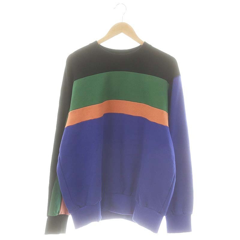 【中古】カラー kolor 24SS コットンクルーネックスウェット トレーナー 切替 3 マルチカラー /DF ■OS ■SH メンズ 【ベクトル 古着】 260204