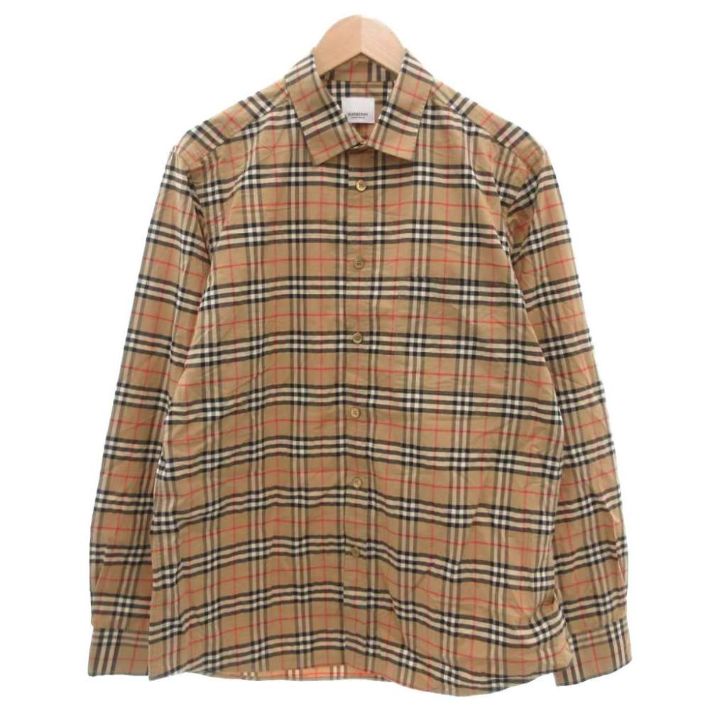【中古】赤ちょうちんバリー BURBERRY プルオーバー シンプソン ノバチェック 総柄 L 長袖 ベージュ /AE ■GY11 メンズ 【ベクター 古着】 260425