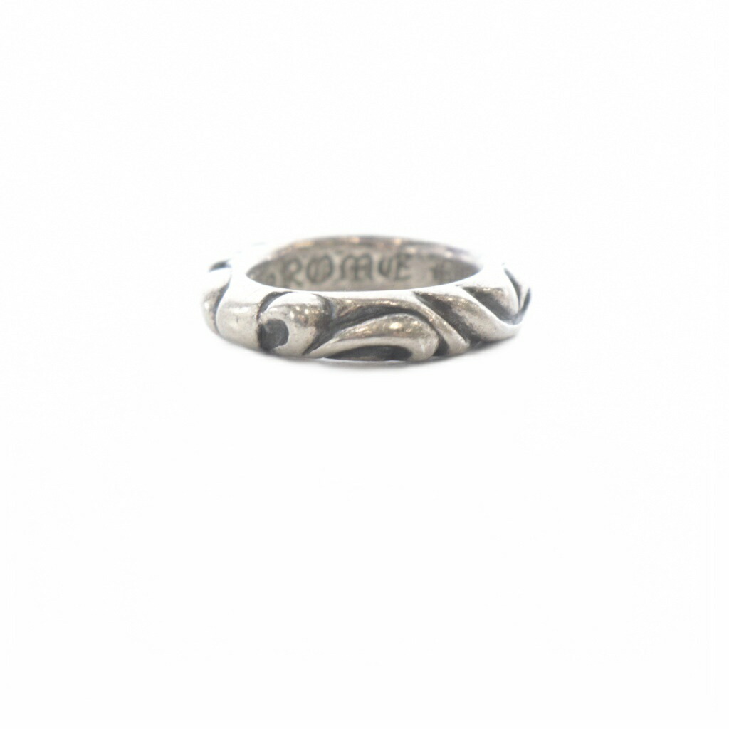 【中古】クロムハーツ CHROME HEARTS SCRL BAND 925 ピンキーリング 指環 1.5号 しろがね色 /SR メンズ レディース 【ベクター 古着】 260520