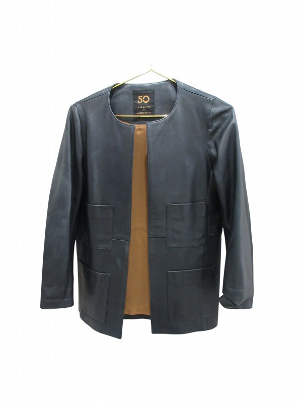 【中古】チンクアンタ Cinquanta ジャケット レザー トゥモローランド 38 レディース 【ベクトル 古着】 260319