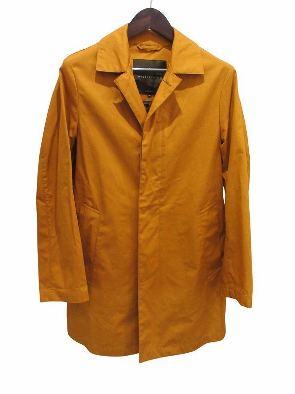 【中古】マッキントッシュ MACKINTOSH ステンカラーコート スプリングコート ロロピアーナ オレンジ 38 メンズ 【ベクトル 古着】 260404