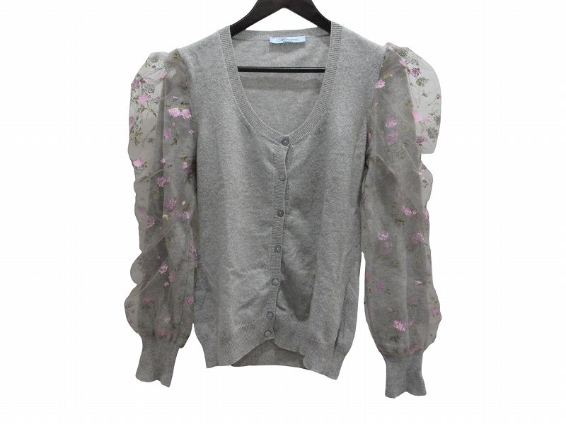 【中古】ブル米国海兵隊員 Blumarine ジレー 薄墨色 羊毛  I42 D36 レディース 【ベクター 古着】 260430