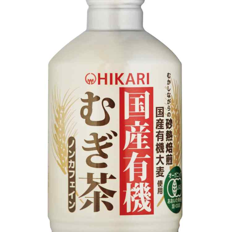 ヒカリ 国産有機むぎ茶 275g缶 24本 送料込