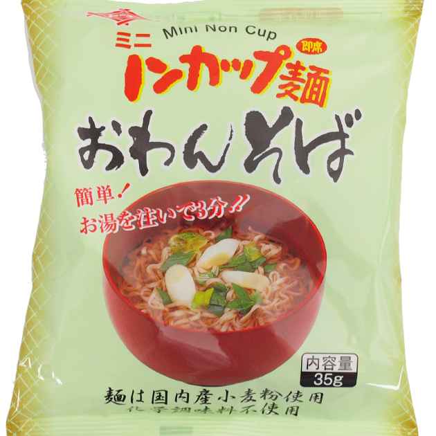 トーエー ミニノンカップ麺 おわんそば 35g×72食　100％国内産小麦粉使用 麺を好きな器に入れお湯を注いで待つだけ 簡単 手軽　父の日
