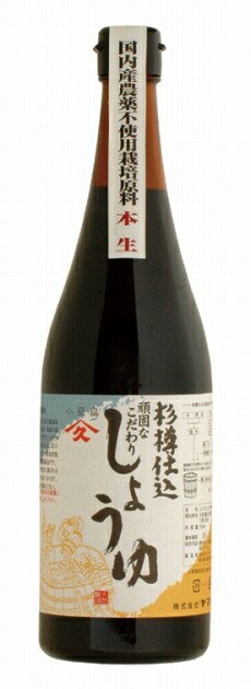 ヤマヒサ 頑固“本生”濃口醤油　720ml×12本