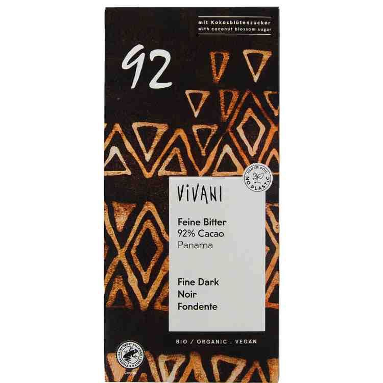 ViVANI ヴィヴァーニ　オーガニックファインダークチョコレート92%　80g&times;40枚 白砂糖不使用　乳化剤不使用　ドイツのチョコレート　ギフト　バレンタイン　ホワイトデー｜ベジタブルハート 36,137円