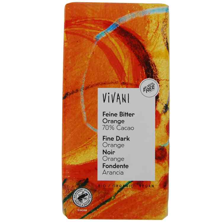 ViVANI ヴィヴァーニ　オーガニックオレンジダークチョコレート 100g　20枚　有機カカオ70％ 乳化剤不使用ドイツのチョコレート バレンタイン　ホワイトデー お返し ギフト
