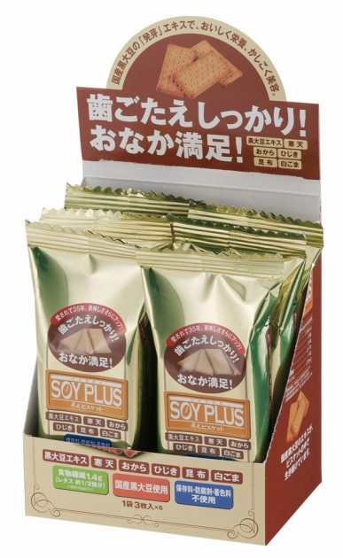 ジュゲンＳＯＹ ＰＬＵＳ 寿元ビスケット 1箱(約40g×6袋) 6箱　父の日