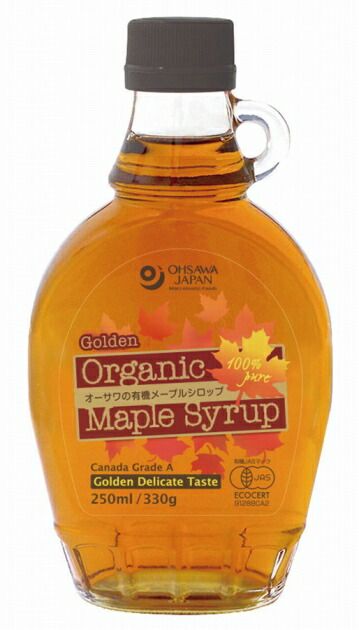 オーサワ オーサワの有機メープルシロップ ゴールデン(デリケートテイスト) 250ml(330g) 3個　父の日