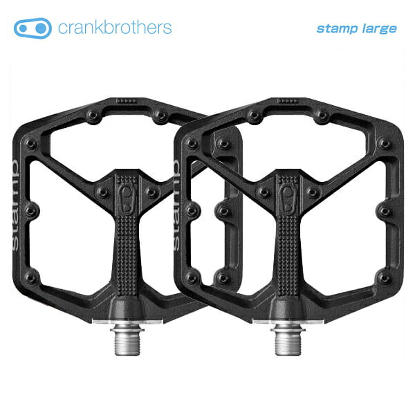 crankbrothers クランクブラザーズ PEDAL ペダル stamp 7 large スタンプ7 ラージ ブラック(左右ペア)(0641300160027)｜自転車館びーくる 18,480円