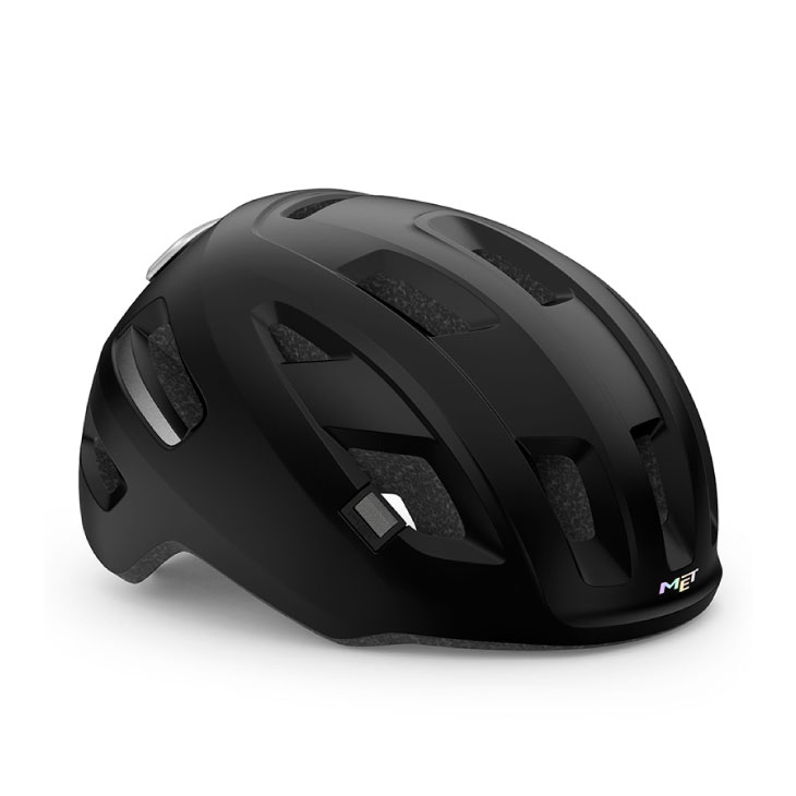 (即納あり)MET 鉄兜 E-MOB イーモブ 黒いこと/引っ敷き LEDテールランプ内蔵 安全帽