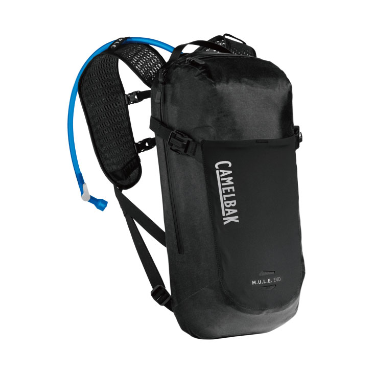 CAMELBAK キャメルバック M.U.L.E. EVO 12 ミュール エヴォ 12 黒いこと 12L (3L) ハイドレーションバッグ (4580366384755) うしろ側容器に並べる