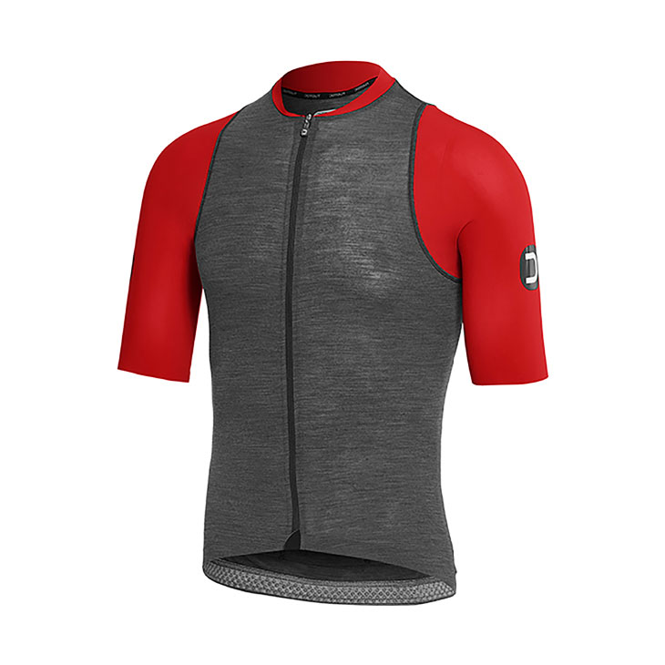 DOTOUT ドットアウト 2023春夏 105704 Elite Jersey エリート ジャージ 855 melange dark grey-red メランジ ダーク グレイレッド 半袖 MEN'S アパレル