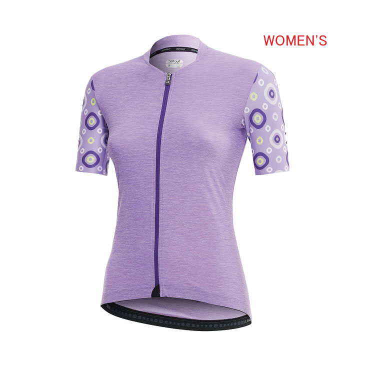 DOTOUT ドットアウト 2023春夏ウィメンズ 105717 Check W Jersey チェックW ジャージ 472 melange lilac メランジライラック レディースモデル アパレル｜自転車館びーくる