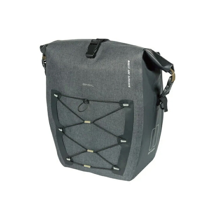 BASIL バジル NAVIGATOR STORM SINGLE PANNIER BAG L ナビゲーター ストーム シングル パニアバッグ 25-31L ブラック (020143)(8715019182617) バッグ|自転車館びーくる