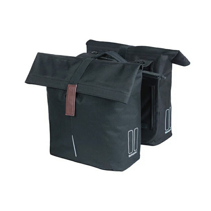 BASIL バジル CITY DOUBLE PANNIER BAG シティ ダブルパニアバッグ MIK取り合わせ相応う 28-32L 黒いこと/黒いこと (012512)(8715019183324) 御徒面子