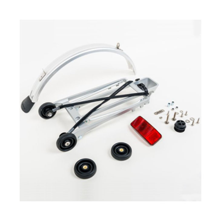 (即納)BROMPTON ブロンプトン Rack set 4 rollers mudguard 6mm Silver リアキャリア リアラック 泥よけ シルバー (QRACKA)(5053099003174)