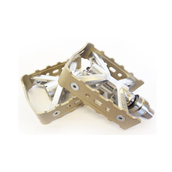 楽天市場】MKS 三ヶ島 ペダル LAMBDA Ezy Superiorシルバー(左右ペア